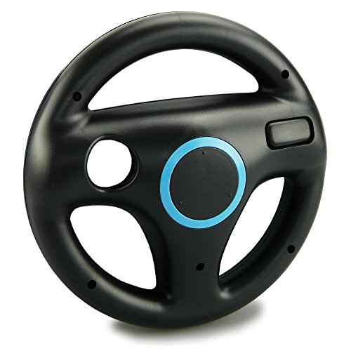 smardy 2x Volante de carreras / Racing Wheel De Dirección negro compatible con Nintendo Wii y Wii U Remote (Mario Kart, Juego De Carreras...)