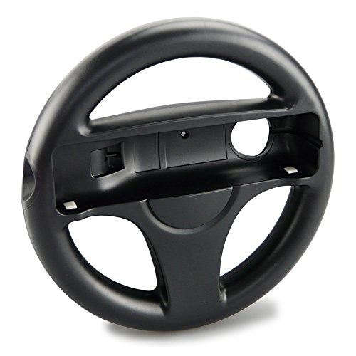 smardy 2x Volante de carreras / Racing Wheel De Dirección negro compatible con Nintendo Wii y Wii U Remote (Mario Kart, Juego De Carreras...)