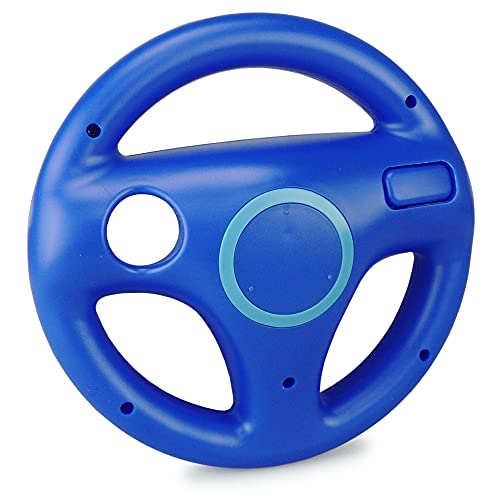 smardy Volante de carreras / Racing Wheel De Dirección azul compatible con Nintendo Wii y Wii U Remote (Mario Kart, Juego De Carreras...)