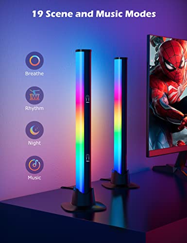 Smart Luces LED, RGB Tiras LED Control de App con Múltiples Efectos de iluminación y Modos de Música, Lampara Gaming, Retroiluminación de TV RGB para Decoración de habitaciones PC TV (32-80 Pulgadas)