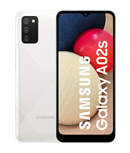 Smartphone Samsung Galaxy A02s 4G de 6,5 Pulgadas con Pantalla Infinity-V HD + 3 GB de RAM 32 GB de Memoria Interna Ampliable batería de 5000 mAh y Carga rápida + Blanco (Versión ES)