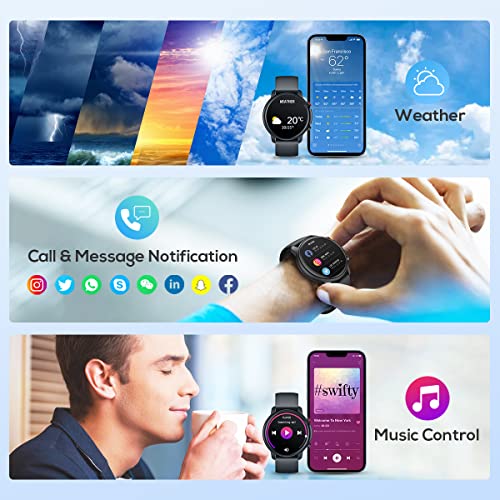 Smartwatch Reloj Inteligente Hombre - Impermeable IP68 Pulsera Actividad Inteligente con Pulsómetro Caloría Monitor de Sueño Podómetro de Actividad 1.32'' Reloj Deportivo Hombre para Android y iOS