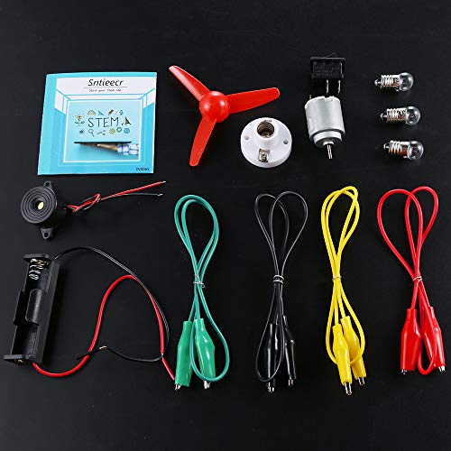 Sntieecr Juego de Motor Eletrico Bricolaje DC Motor Básico de Circuitos Experimento Aprendizaje y Educacion Kit para Niños Stem Bricolaje Proyectos Científicos