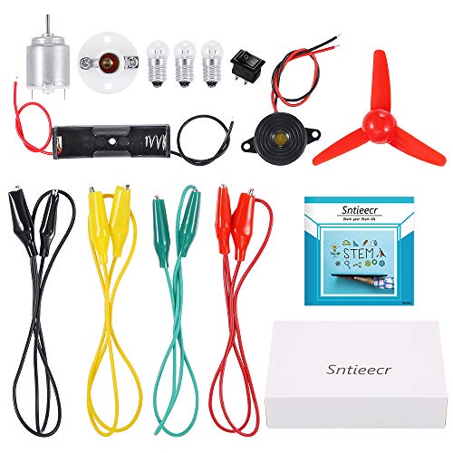 Sntieecr Juego de Motor Eletrico Bricolaje DC Motor Básico de Circuitos Experimento Aprendizaje y Educacion Kit para Niños Stem Bricolaje Proyectos Científicos