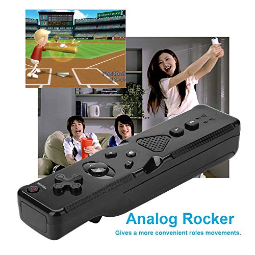 Socobeta Controlador de Juegos Controlador de Consola remota Controlador de Consola de Juegos Analog Rocker Motion Compatible con Wii(Negro)