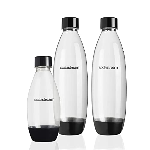 Sodastream Spirit Mega Pack Black Carbonator, 3 botellas y 1 cilindro incluidos