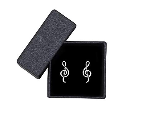 SOFIA MILANI - Pendientes para Mujeres en Plata de Ley 925 - Pendientes de Música Clave de Sol - 20674