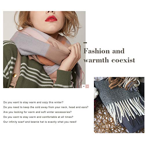 SOJOS Bufanda de Cuadros Invierno Ultra Suave Chenilla Acanalada Ligero Gruesa Clásico Chales SC316