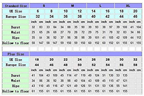 Solovedress - Vestido de dama de honor de gasa para mujer Beige Negro ( Talla Modificado Para Requisitos Particulares