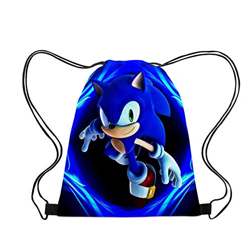 Sonic the Hedgehog Backpack para Niños Unisex de Dibujos Animados de Bolsa de Deporte Impermeable Bolsa de Gimnasio Mochila para Mujer