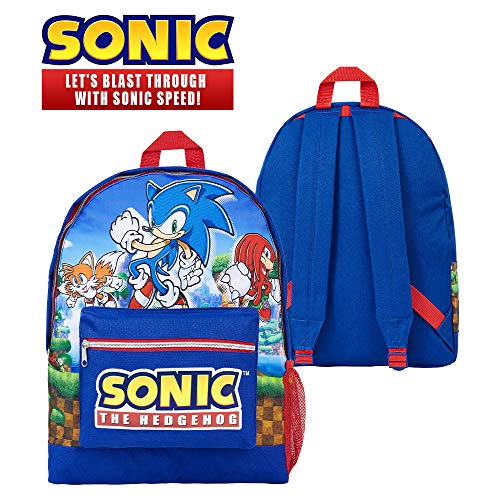 Sonic The Hedgehog Mochilas Escolares Para Niños, Mochila Niño Gran Capacidad, Mochila Infantil para Deporte Viaje Colegio, Regalos Para Niños Adolescentes