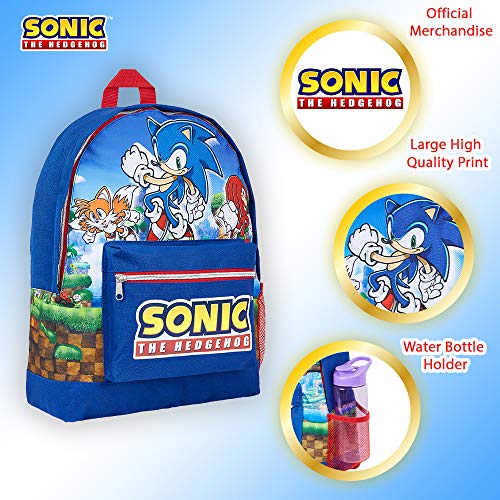 Sonic The Hedgehog Mochilas Escolares Para Niños, Mochila Niño Gran Capacidad, Mochila Infantil para Deporte Viaje Colegio, Regalos Para Niños Adolescentes