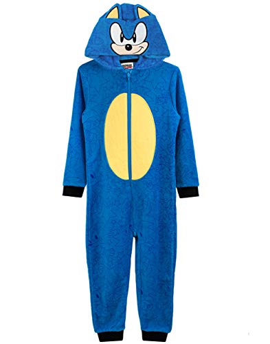 Sonic The Hedgehog Onesie niños niños Pijamas Todo en un PJS 4-5 años