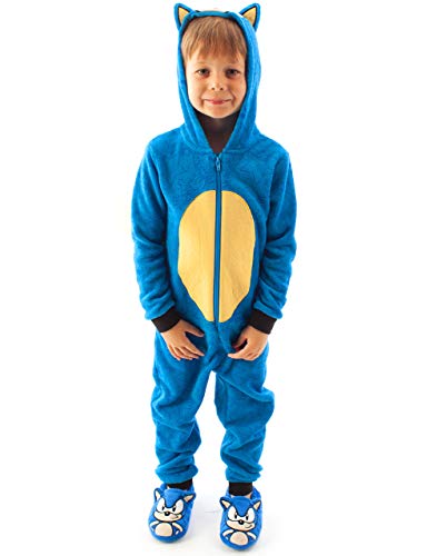 Sonic The Hedgehog Onesie niños niños Pijamas Todo en un PJS 4-5 años