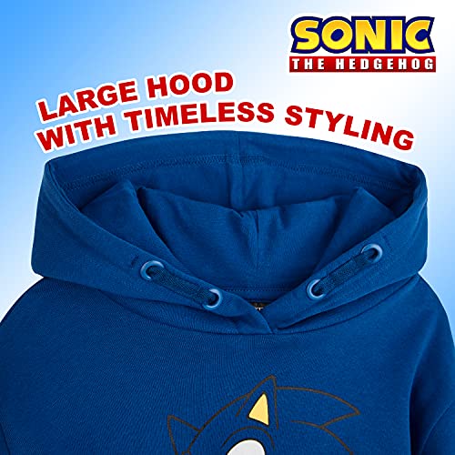 Sonic The Hedgehog Sudadera Niño con Capucha, Hoodie De Algodon para Gamers, Sudadera Chico Joven Adolescente, Regalos para Niños, Tallas 4-14 Años (Azul, 4-5 Años)