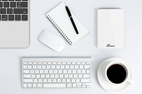 Sonnics - Disco duro externo de bolsillo USB 3.0 compatible con Windows, Mac, Xbox One y PS4 blanco 1 tb