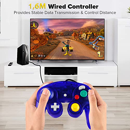 SONVIEE Mando con cable para Game Cube, NGC Controller Classic Game Cube Controller GC Game Cube NGC Compatible con Game Cube Wii U Switch PC Super Smash Bros