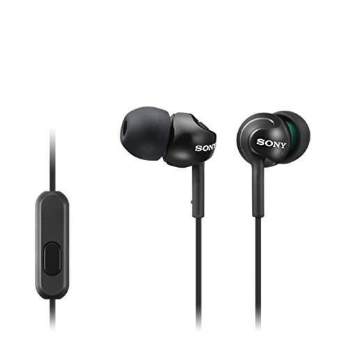 Sony MDR-EX110AP - Auriculares in-ear (con micrófono, control remoto integrado), negro