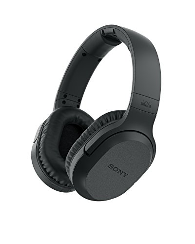 Sony MDR-RF895RK Auriculares Inalámbricos (Cancelación de Ruido, Transmisión por Radiofrecuencia, 20 horas de Batería, Modo Voz), Color Negro