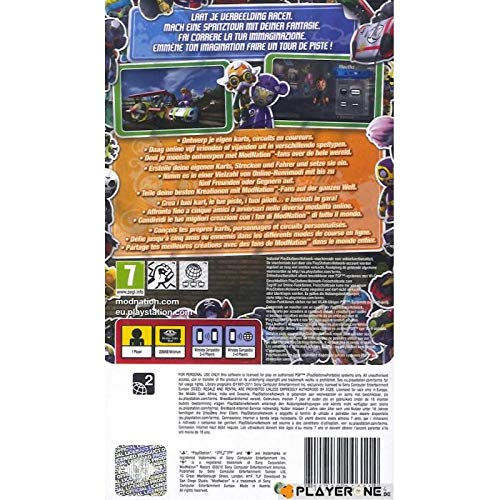 Sony ModNation Racers Essentials, PSP - Juego (PSP, PlayStation Portable (PSP), Racing, E (para todos))