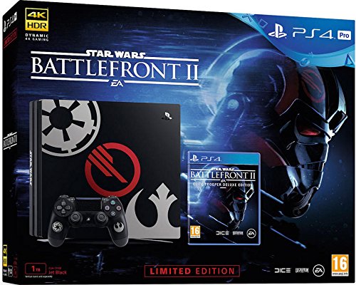 Sony PS4 Pro Limited Edition STAR WARS Battlefront II Bundle Negro 1000 GB Wifi - Videoconsolas (PlayStation 4 Pro, Negro, 8196 MB, GDDR5, GDDR3, AMD Jaguar)
