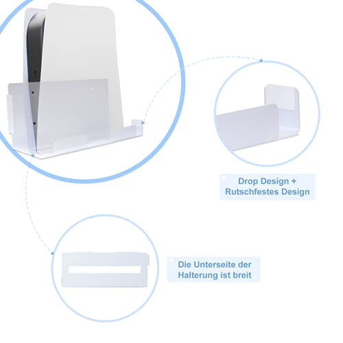 Soporte de pared para consola PS5, Accesorios PS5, Compatible con la consola ps5, Soporte de pared con rejillas de ventilación, Soporte de pared PS5 de metal sólido, (con destornillador y tornillos)