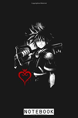 Sora Ink - Kingdom Hearts Video Game - Key Blade Notebook: Planner, Journal, Diary, Lined College Ruled Paper, Matte Finish Cover, 6x9 120 Pages