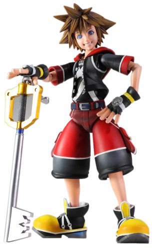 Sora Kingdom Hearts 3D Dream Drop Distance Play Arts Kai 7.5" Figure W/ Keyblades