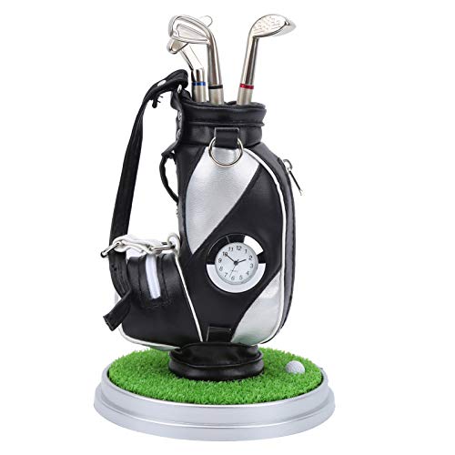 Sorand Mini Bolsa de Golf Duradera, Exquisito Juego de bolígrafos de Golf, portátil para Friend Company(Black and Silver)