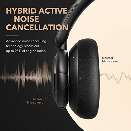 Soundcore Life Q30 Auriculares Inalámbricos Bluetooth Diadema de Anker, Cascos Inalámbricos Bluetooth, Auriculares Cancelación de Ruido Activa Híbrida, Hi-Fi Sonido, 40 h, EQ en App, Modos Varios