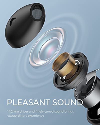 SoundPEATS Auriculares Inalambricos Air3, Auriculares Bluetooth 5.2 QCC3040 aptX-Adaptable 4-Micrófono Llamada de Reducción de Ruido CVC, Modo de Juego, Detección Automática de Oreja, Talla Pequeña
