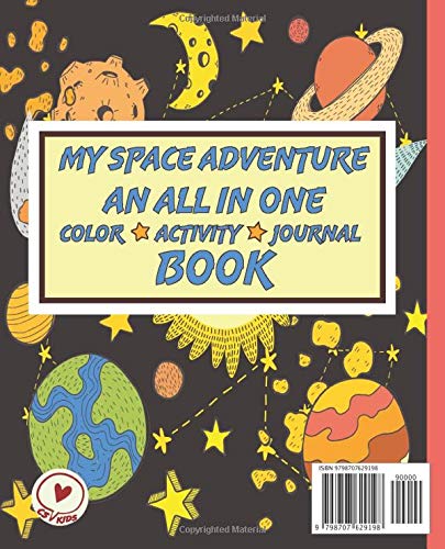 Space Adventurer: My Space Adventure 2 Color Activity Journal Book Child Galactic Story Writing Exercises Kids Dot to Dot Word Search Crossword Puzzles (Ages 8 and Up)