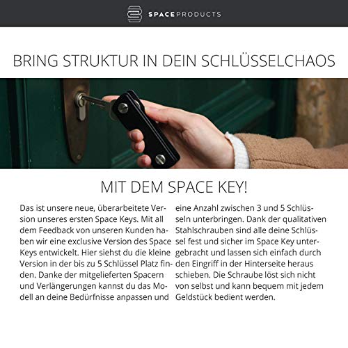 Space Key I Space Products - Estuche para llaves para hombre y mujer, pequeño bolsillo para más orden, funda innovadora para llaves en los tamaños pequeños y grandes