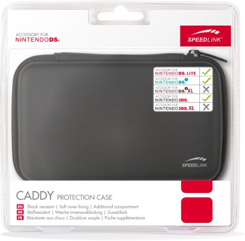 Speedlink - Funda rígida para N3DS, NDSI y NDSL (comportamientos Interiores y Cierre de Cremallera)