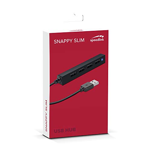 Speedlink Snappy slim USB Hub 4-port colour negro