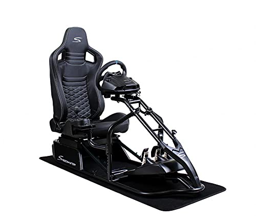 Speedmaster Pro Negro - Óptica de fibra de carbono Negro - Asiento de carreras - PS4 XBOX - Simracing - Simulador de carreras