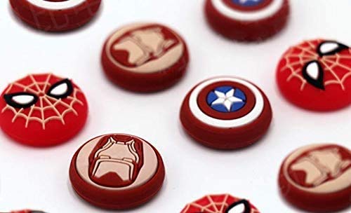 Spider-Man - Juego de 2 tapas de silicona para mandos de juegos de PS4, Xbox One, PS3, Xbox 360, PS2, 2 unidades