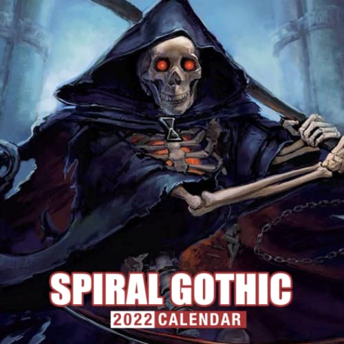 Spiral Gothic 2022 Calendar: Art Calendar 2022, January 2022 - December 2022, 12 Months, OFFICIAL Squared Monthly, Mini Planner | UK and US Official ... Calendrier | BONUS Last 4 Months 2021