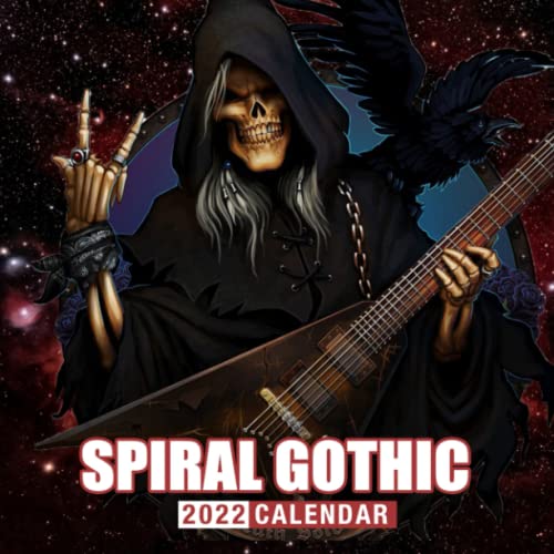 Spiral Gothic 2022 Calendar: Art Calendar 2022, January 2022 - December 2022, 12 Months, OFFICIAL Squared Monthly, Mini Planner | UK and US Official ... Calendrier | BONUS Last 4 Months 2021