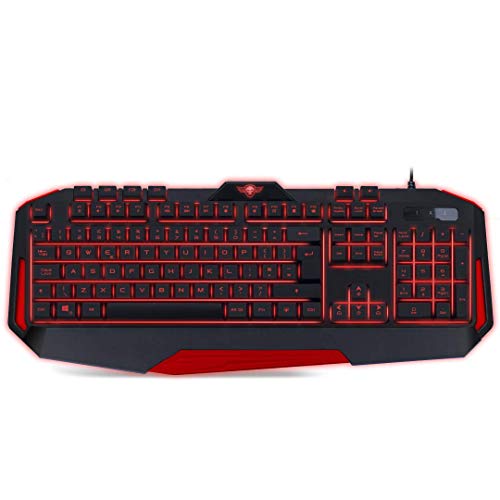 SPIRIT OF GAMER - Pack ES 3IN1 Pro MK3 QWERTY - Teclado de Jugador Retroiluminado Anti-Ghosting de 26 Teclas y 4 Macros/Ratón 7 Botones Programables 3200 dpi/Alfombrilla Ratón / PS4 / Xbox One