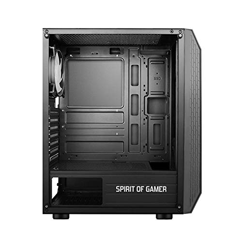 Spirit Of Gamer - Rogue Vi - PC Gamer ATX/Matx/ITX Caja - Panel Frontal Y Pared De Vidrio Templado - 4 LED RGB Direccionables Ventiladores De 120mm - Aura/MSI Mystic/ASROCK 3Pin