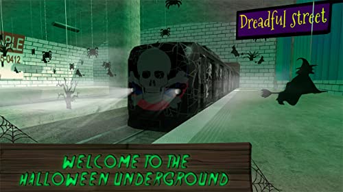 Spooky Halloween Subway Train Driver 3D: Metro Simulator Spooky Halloween Underground Train Station