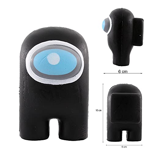 Squishy Kawaii Juguetes Pegajoso de Silicona Among Us , Muñeca de Antiestrés de Mano Dedo, Squishy de Personaje de Hombre Lobo para Niños y Adultos (Pack 6 al Azar)