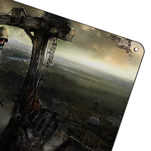 Stalker Game - Póster retro de metal para decoración de pared (30 x 40 cm)