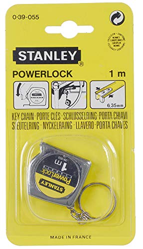 Stanley 0-39-055 Miniflexómetro Llavero Powerlock Classic, 1 m x 6,35 mm