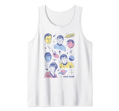 Star Trek Vintage Pastel Bridge Crew Camiseta sin Mangas