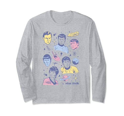 Star Trek Vintage Pastel Bridge Crew Manga Larga