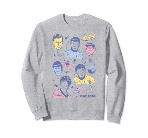 Star Trek Vintage Pastel Bridge Crew Sudadera