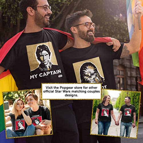 Star Wars Día de Chewbacca Mi Co Piloto Valentine Camiseta para Hombre Negro L | Idea del Regalo para él Socio Novio Marido