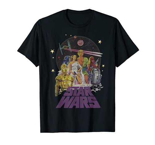 Star Wars Group Shot Battle Logo Camiseta